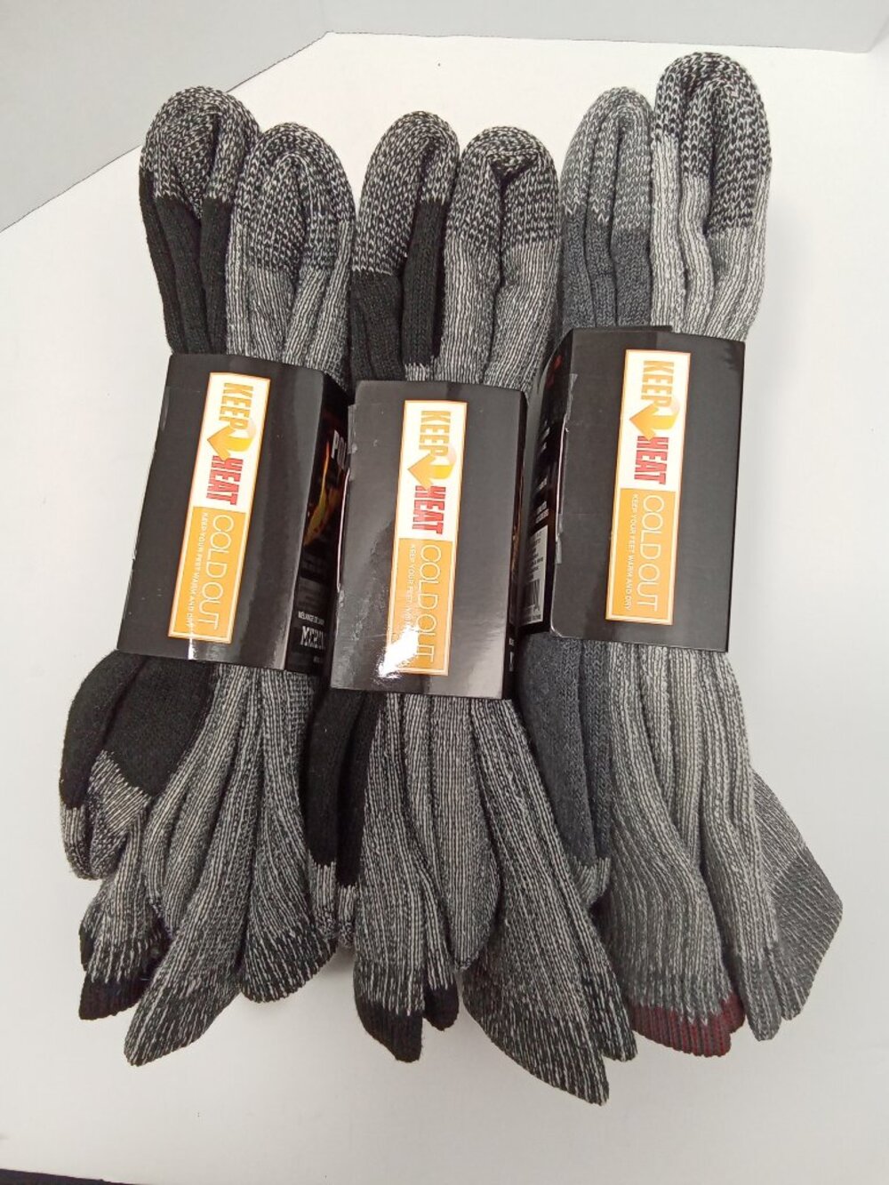 NWT Polar Paws Men's Merino Wool Blend Socks - 6 Pair Bundle Lot Size 7-11